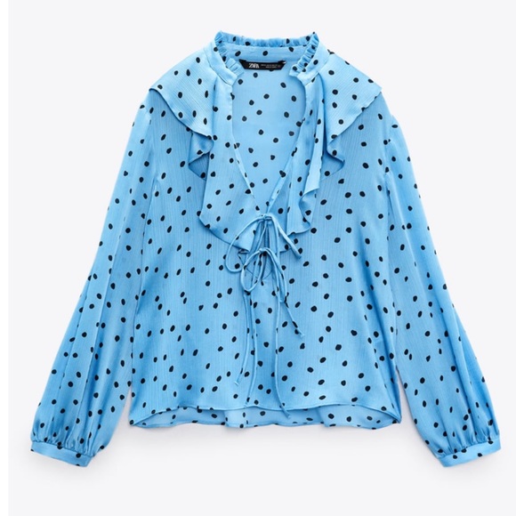 Zara | Tops | Zara Polka Dot Blouse | Poshmark